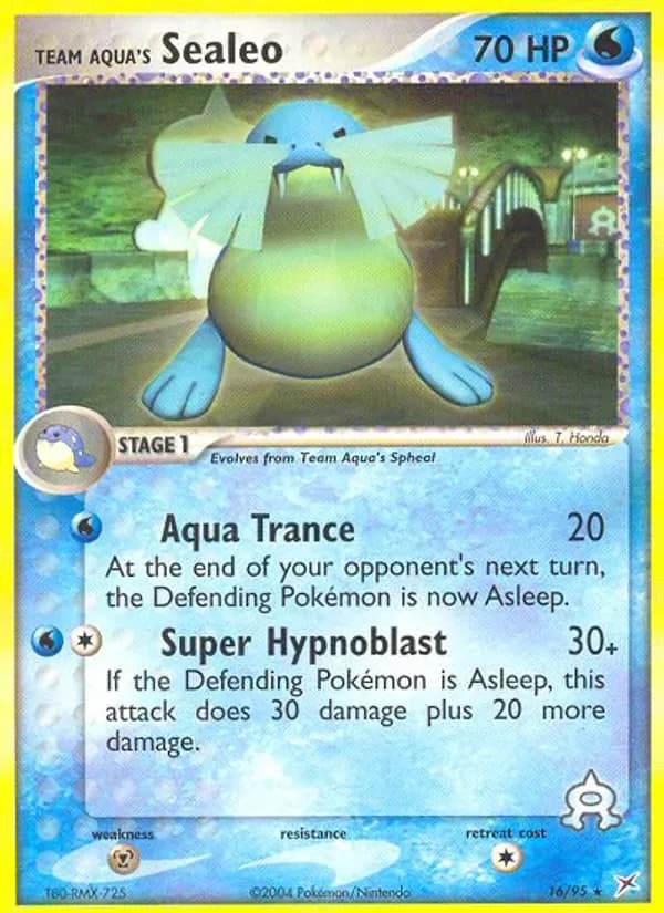 Team Aqua's Sealeo 16/95 from EX Team Magma vs Team Aqua