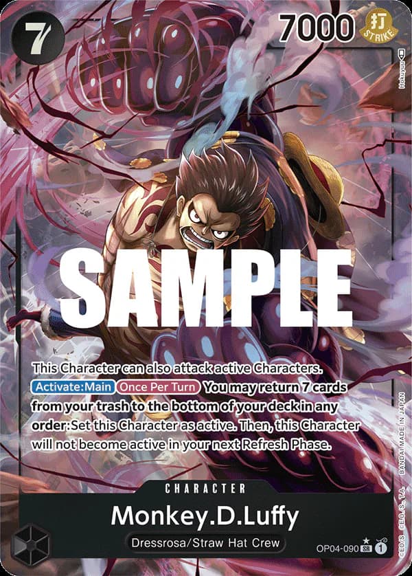 Monkey.D.Luffy OP04-090 Official alternate printing 1