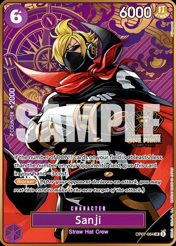 Sanji OP07-064 Official alternate printing 2