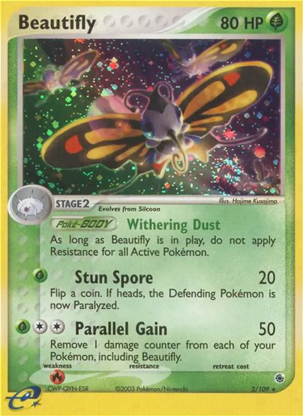 Beautifly 2/109 from EX Ruby & Sapphire