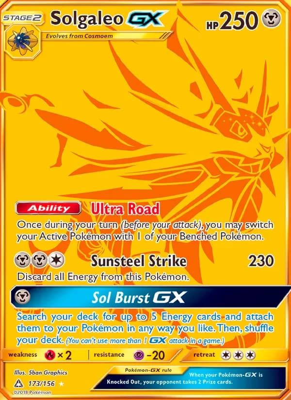 Solgaleo GX 173/156 from Ultra Prism