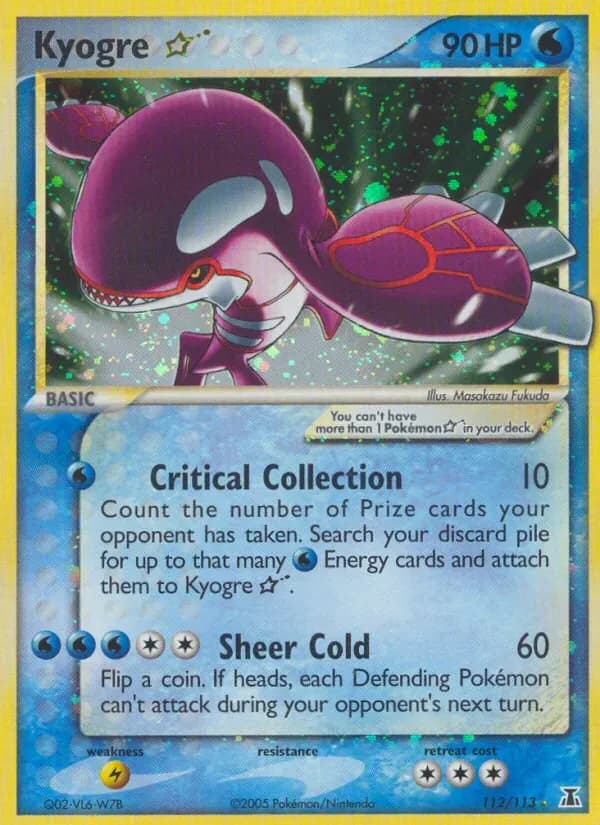 Kyogre Star 112/113 from EX Delta Species