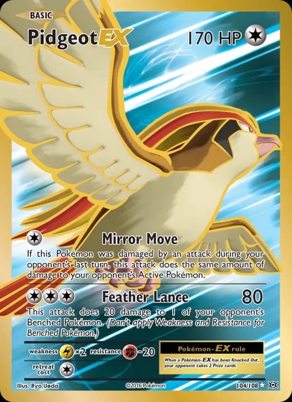 Pidgeot EX 104/108 from Evolutions