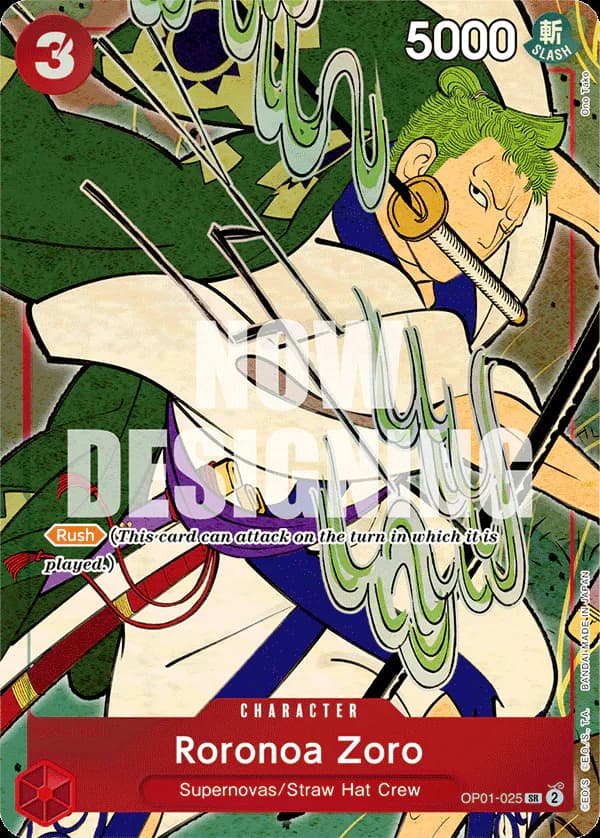 Roronoa Zoro OP01-025 Official alternate printing 3