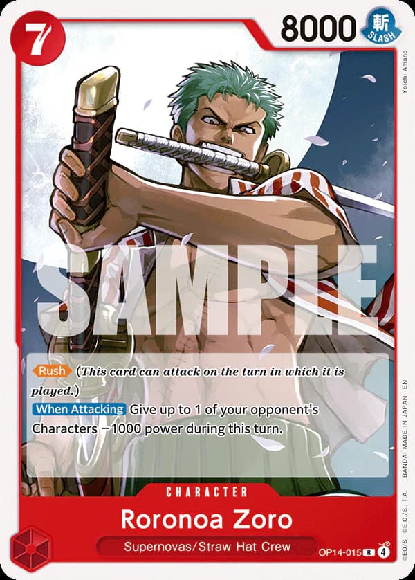 Roronoa Zoro OP14-015 Official alternate printing r1