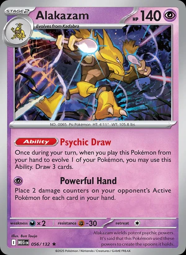 Alakazam 056/132 from Mega Evolution