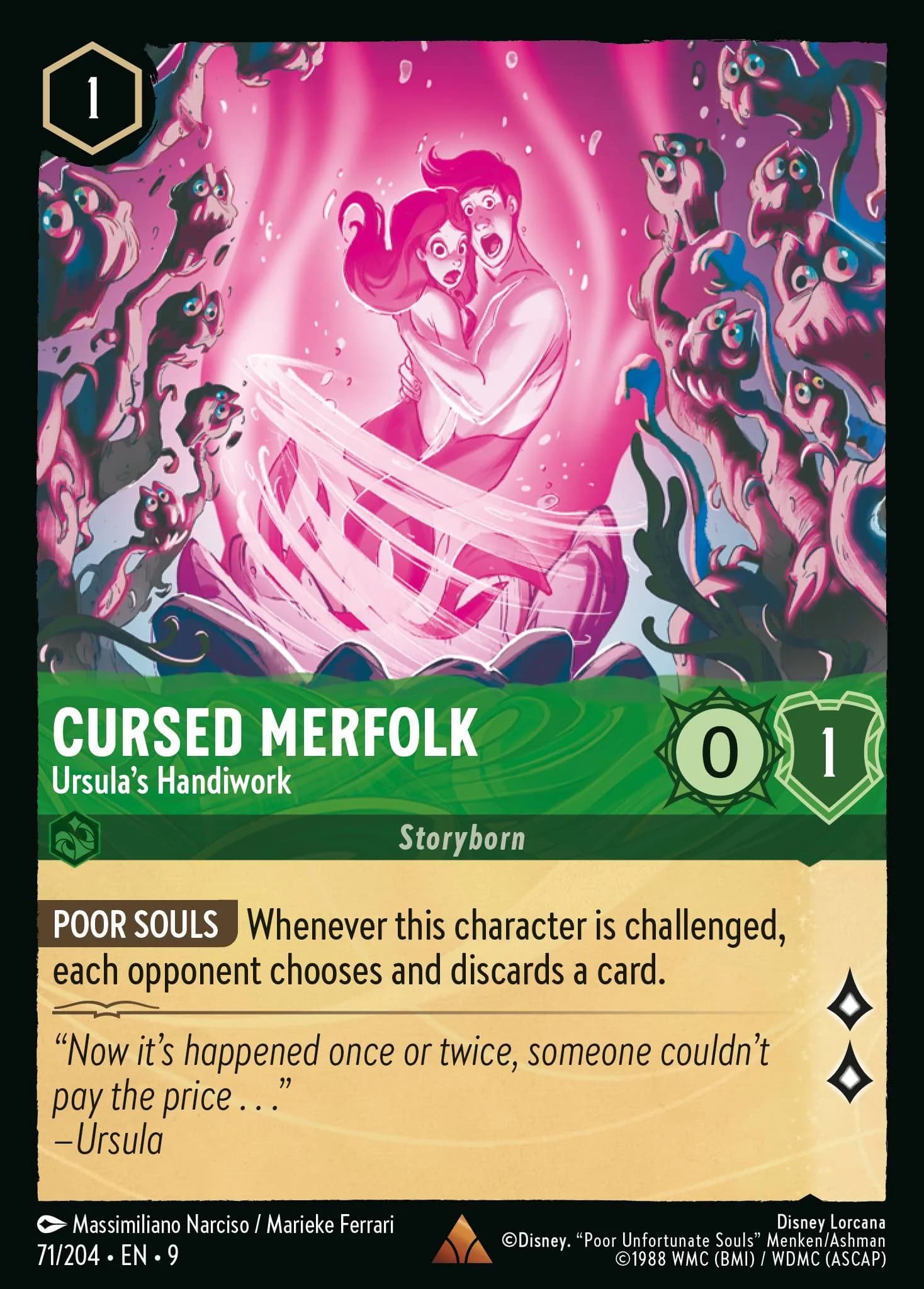 Cursed Merfolk - Ursula's Handiwork 71/204 from Fabled