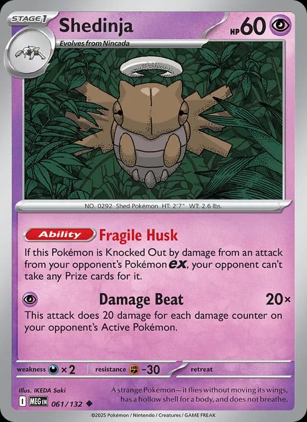 Shedinja 061/132 from Mega Evolution