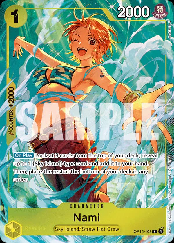 Nami OP15-108 Official alternate printing 1