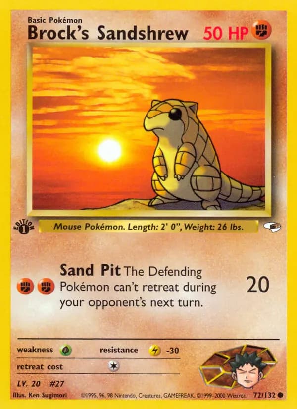 Brock's Sandshrew 72/132 from Gym Heroes
