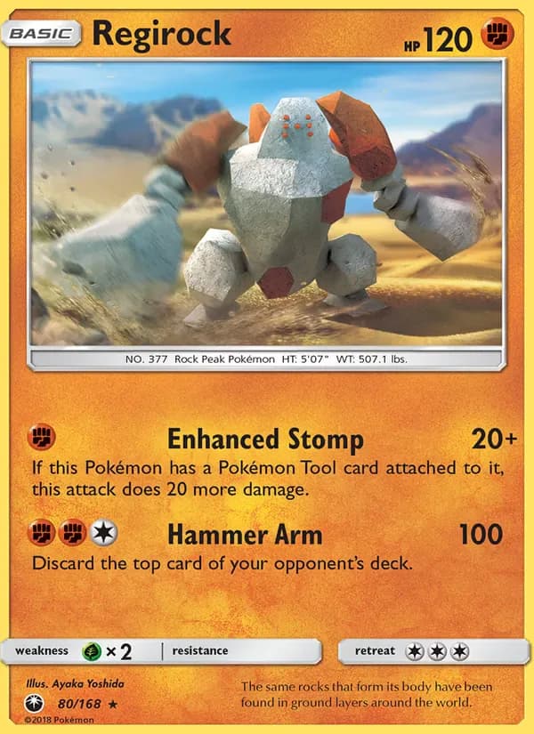 Regirock 80/168 from Celestial Storm