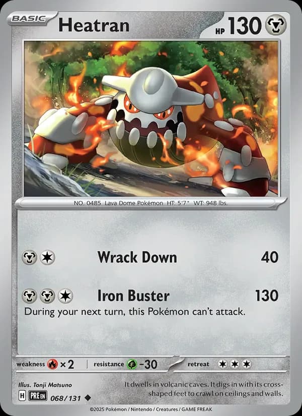 Heatran 068/131 from Prismatic Evolutions