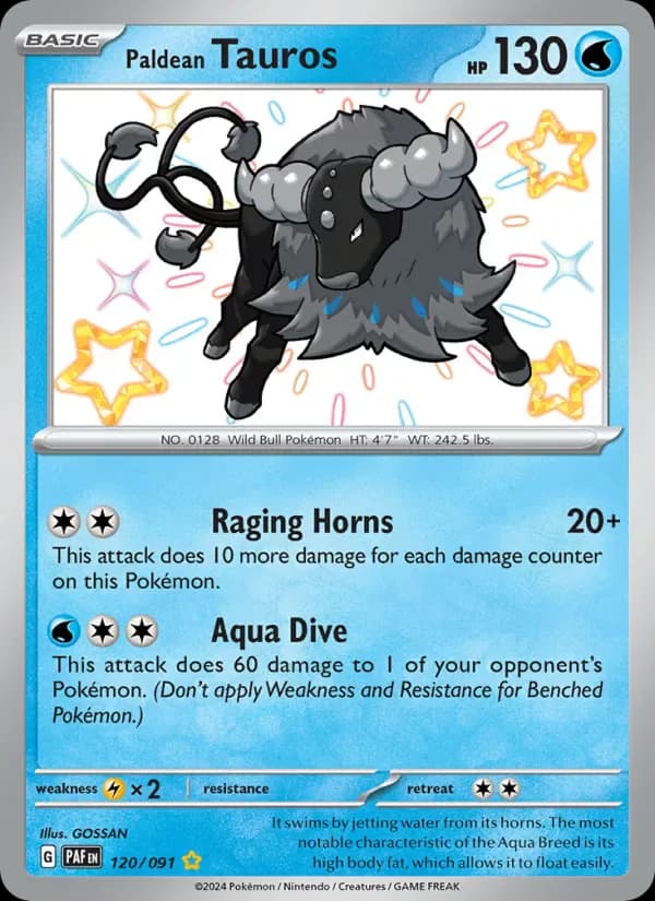 Paldean Tauros 120/91 from Paldean Fates