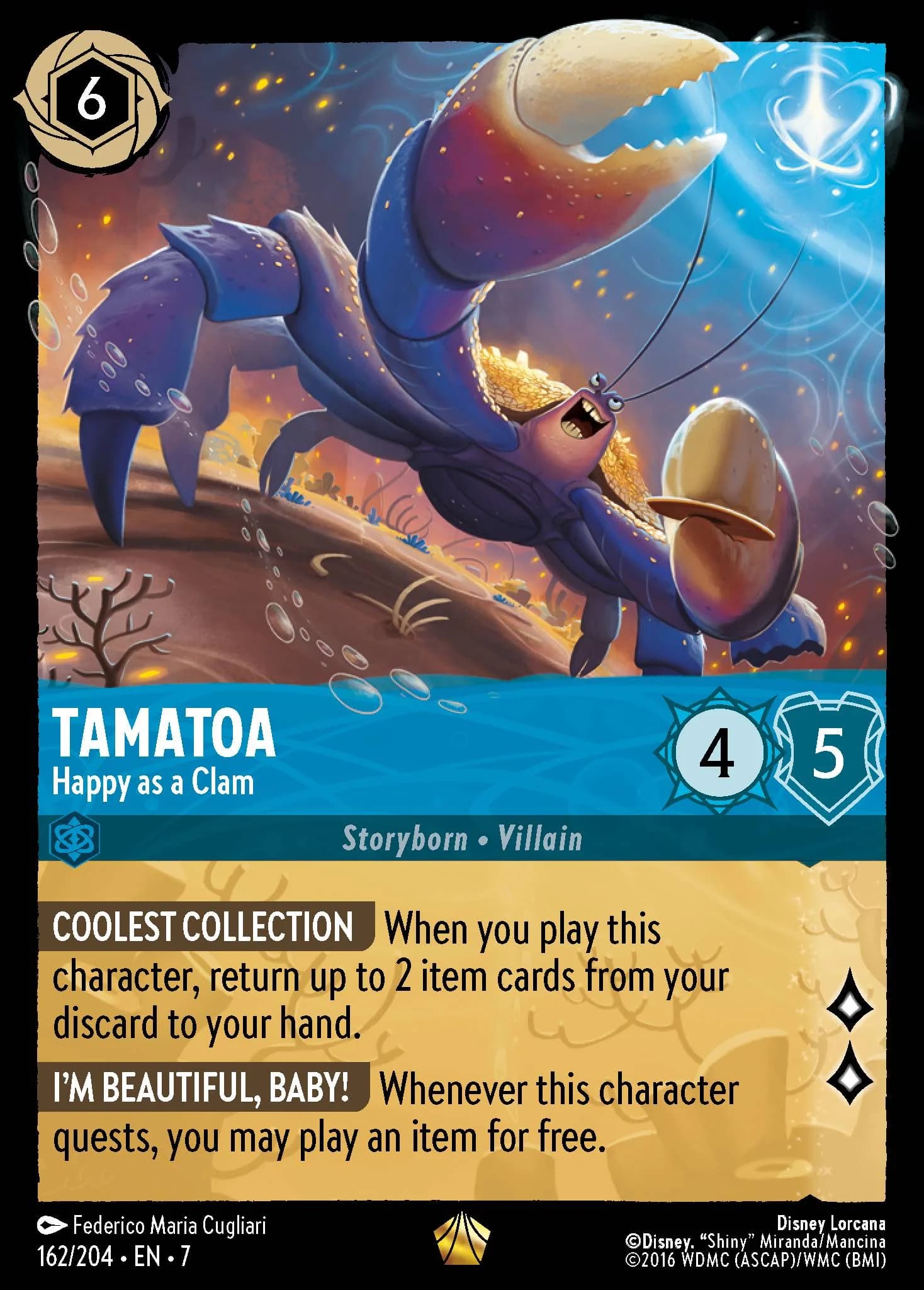 Tamatoa - Happy as a Clam 162/204 from Archazia's Island