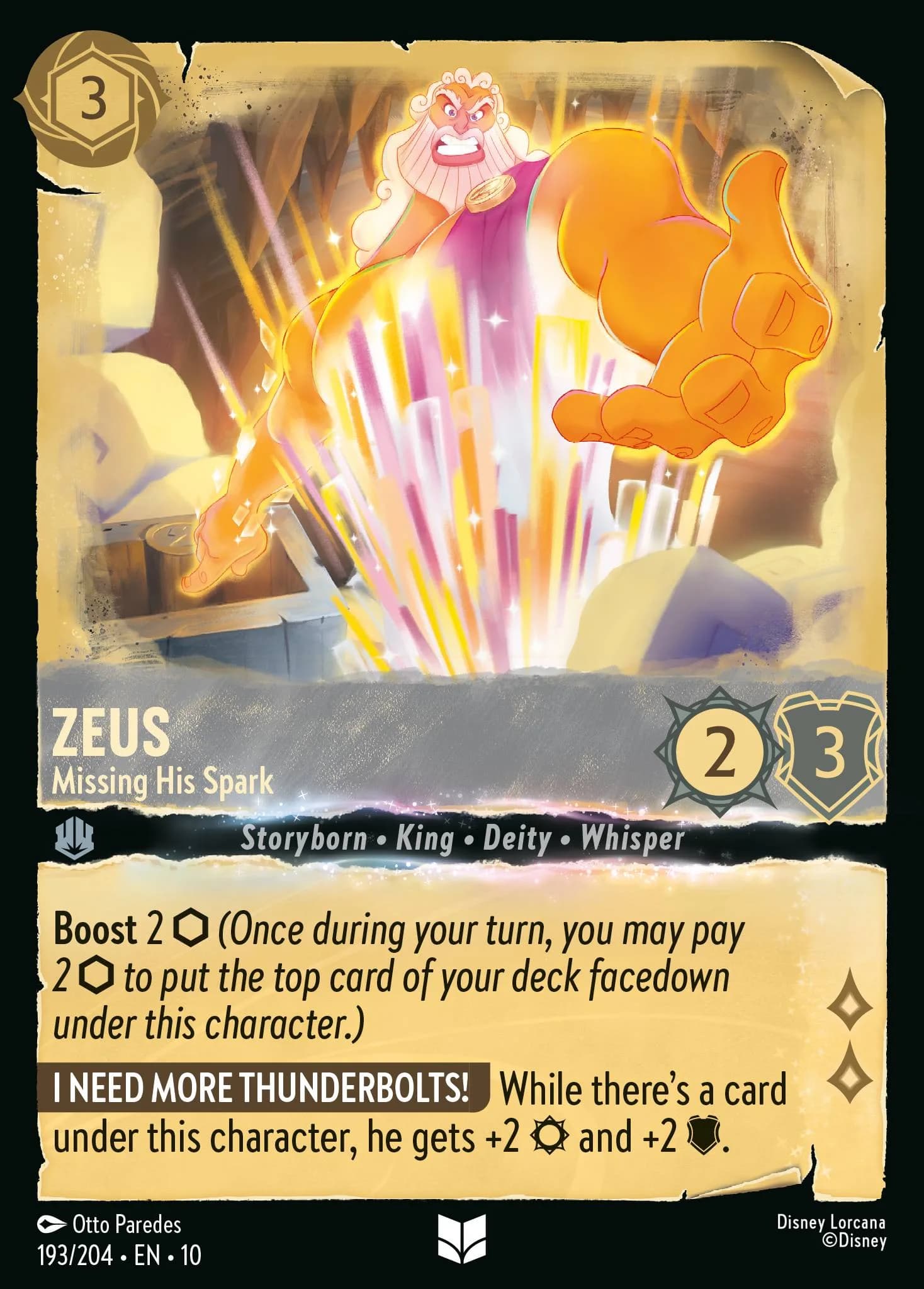 Zeus - Missing His Spark 193/204 from Whispers in the Well