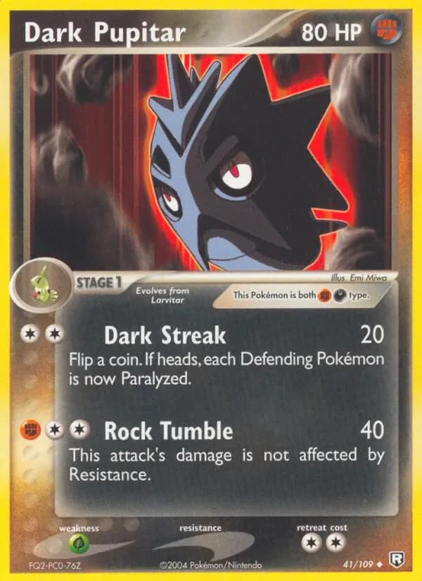 Dark Pupitar 41/109 from EX Team Rocket Returns