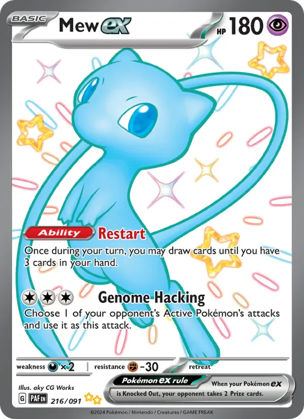 Mew ex 216/91 from Paldean Fates