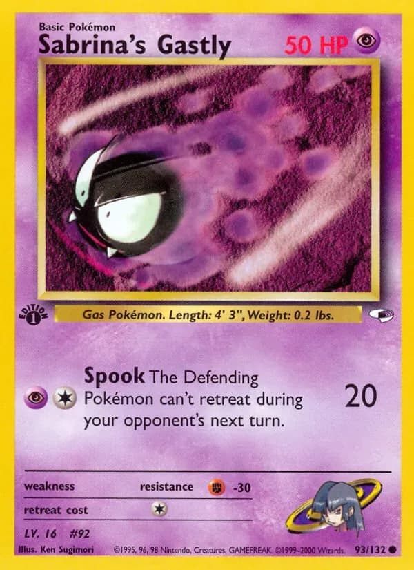 Sabrina's Gastly 93/132 from Gym Heroes