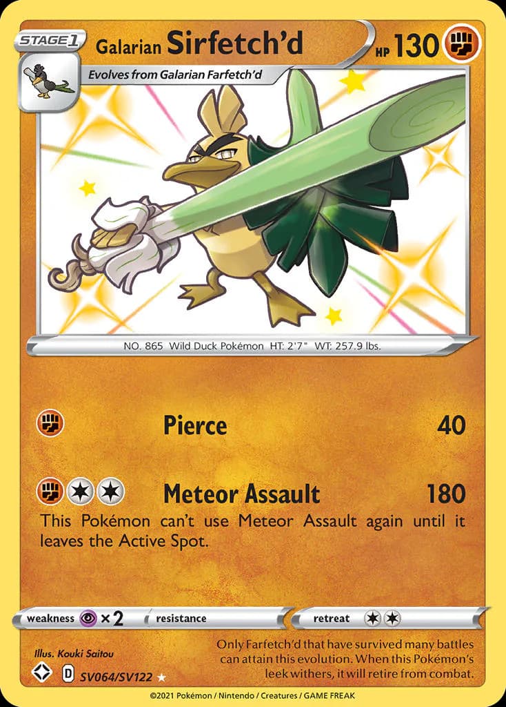 Galarian Sirfetch'd SV064/SV122 from Shining Fates