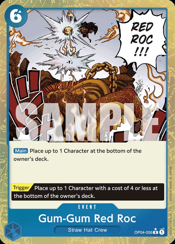 Gum-Gum Red Roc OP04-056 Official alternate printing 3