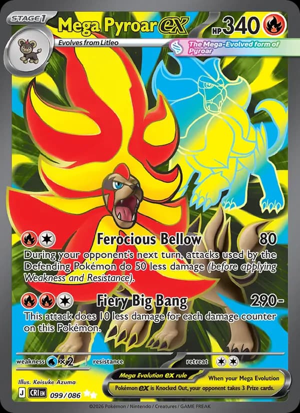Mega Pyroar ex 099/86 from Chaos Rising