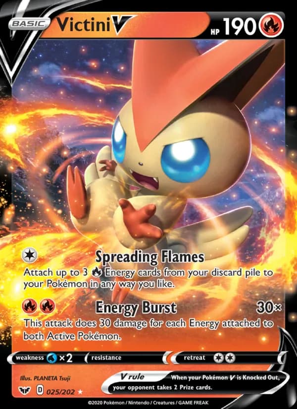 Victini V 25/202 from Sword & Shield