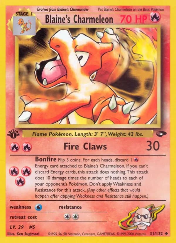 Blaine's Charmeleon 31/132 from Gym Challenge