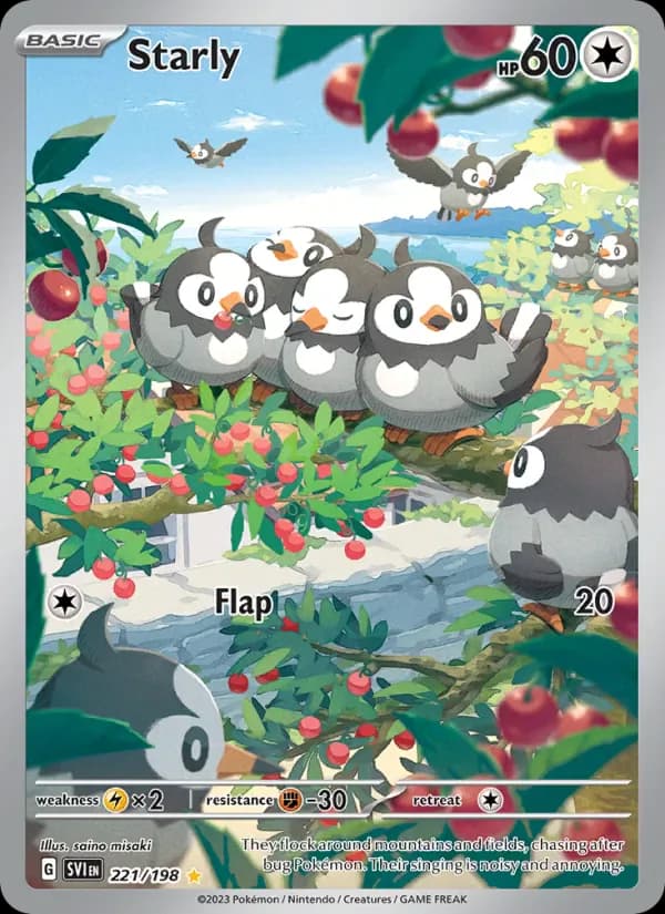 Starly 221/198 from Scarlet & Violet Base Set