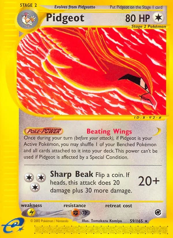 Pidgeot 59/165 from Expedition Base Set