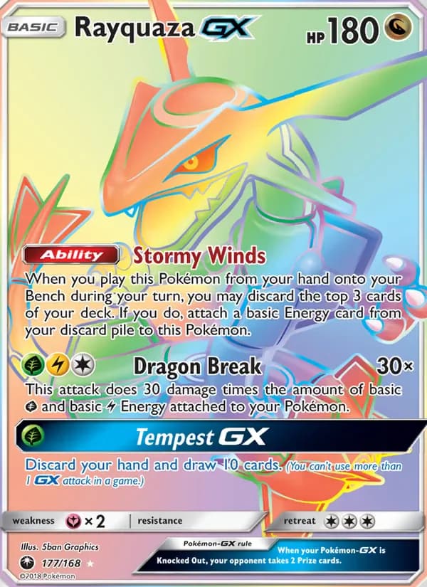 Rayquaza GX 177/168 from Celestial Storm