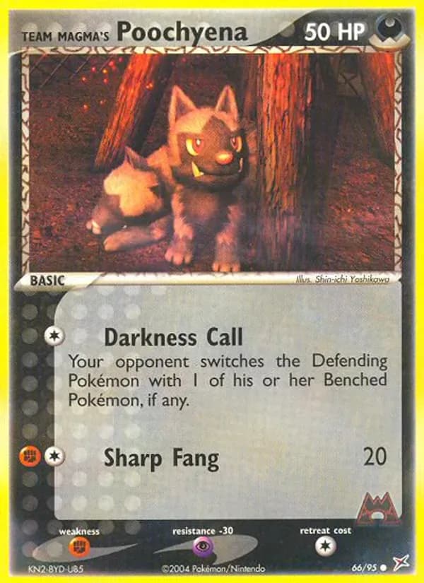 Team Magma's Poochyena 66/95 from EX Team Magma vs Team Aqua