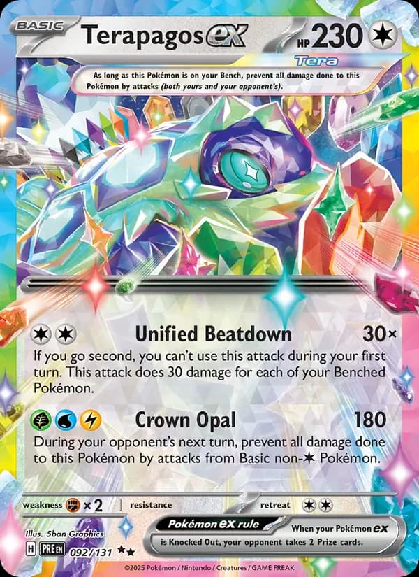 Terapagos ex 092/131 from Prismatic Evolutions