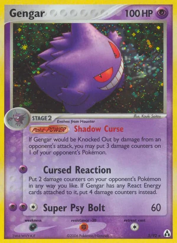 Gengar 5/92 from EX Legend Maker