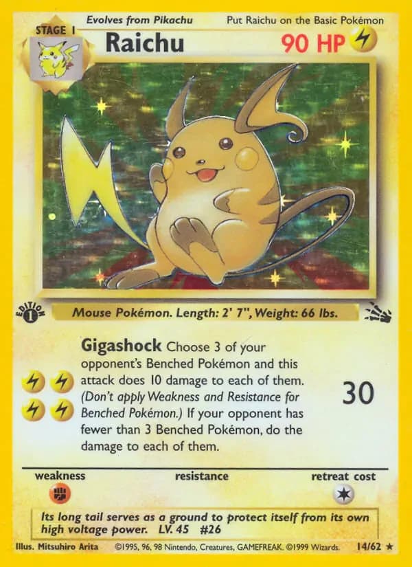 Raichu 14/62 from Fossil