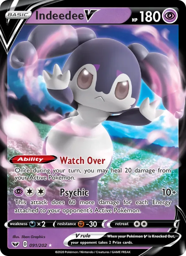 Indeedee V 91/202 from Sword & Shield