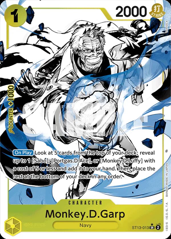 Monkey.D.Garp ST13-013 Official alternate printing 1