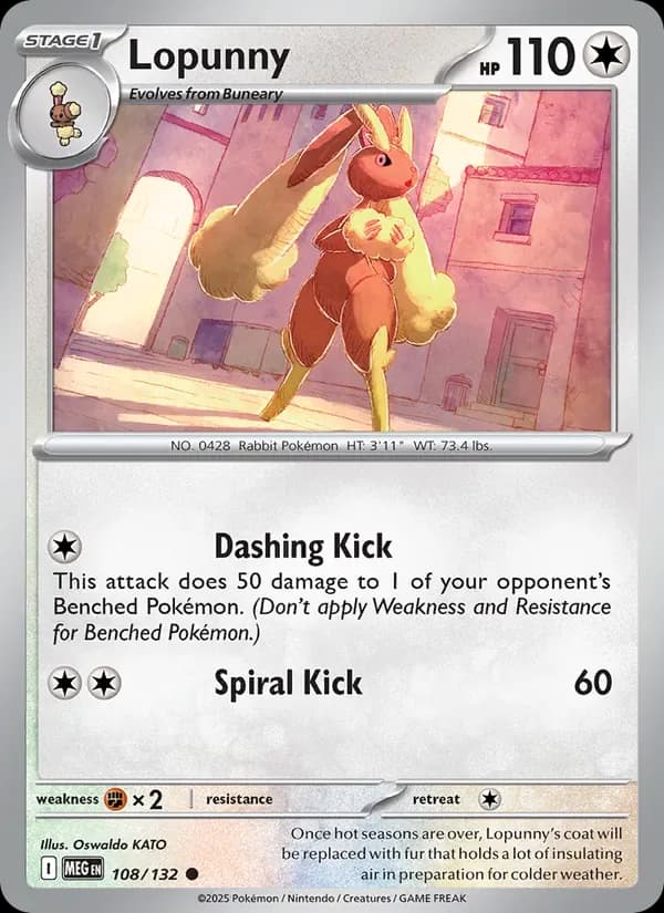 Lopunny 108/132 from Mega Evolution