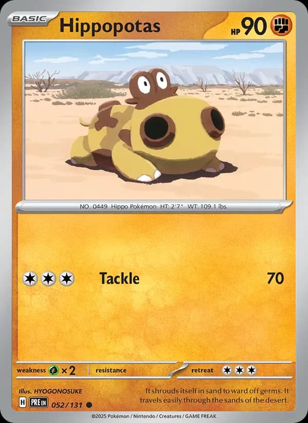 Hippopotas 052/131 from Prismatic Evolutions