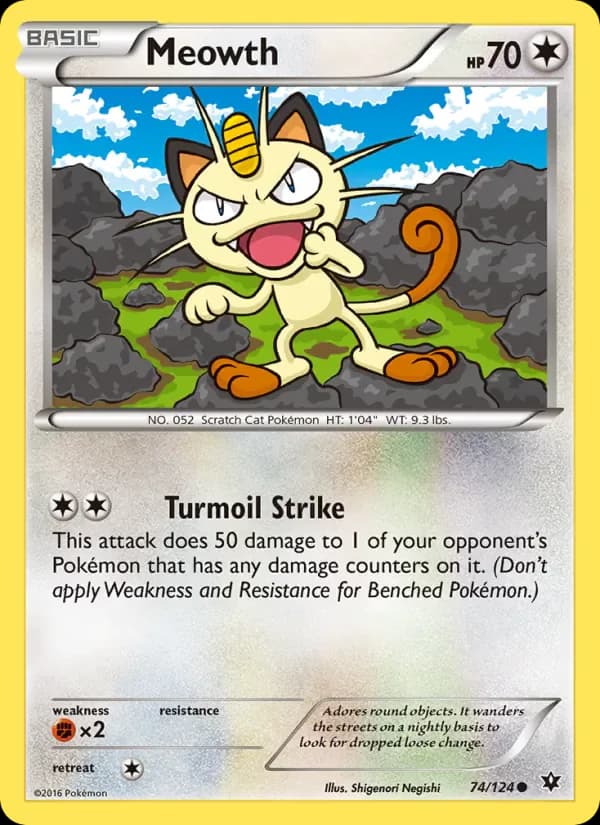 Meowth 74/124 from Fates Collide