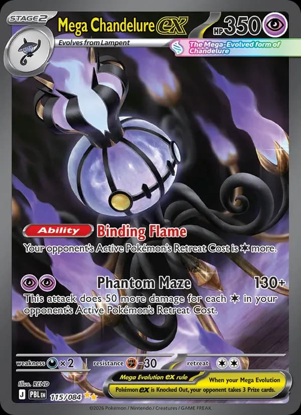 Mega Chandelure ex 115/84 from Pitch Black