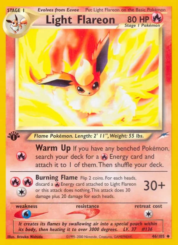Light Flareon 46/105 from Neo Destiny