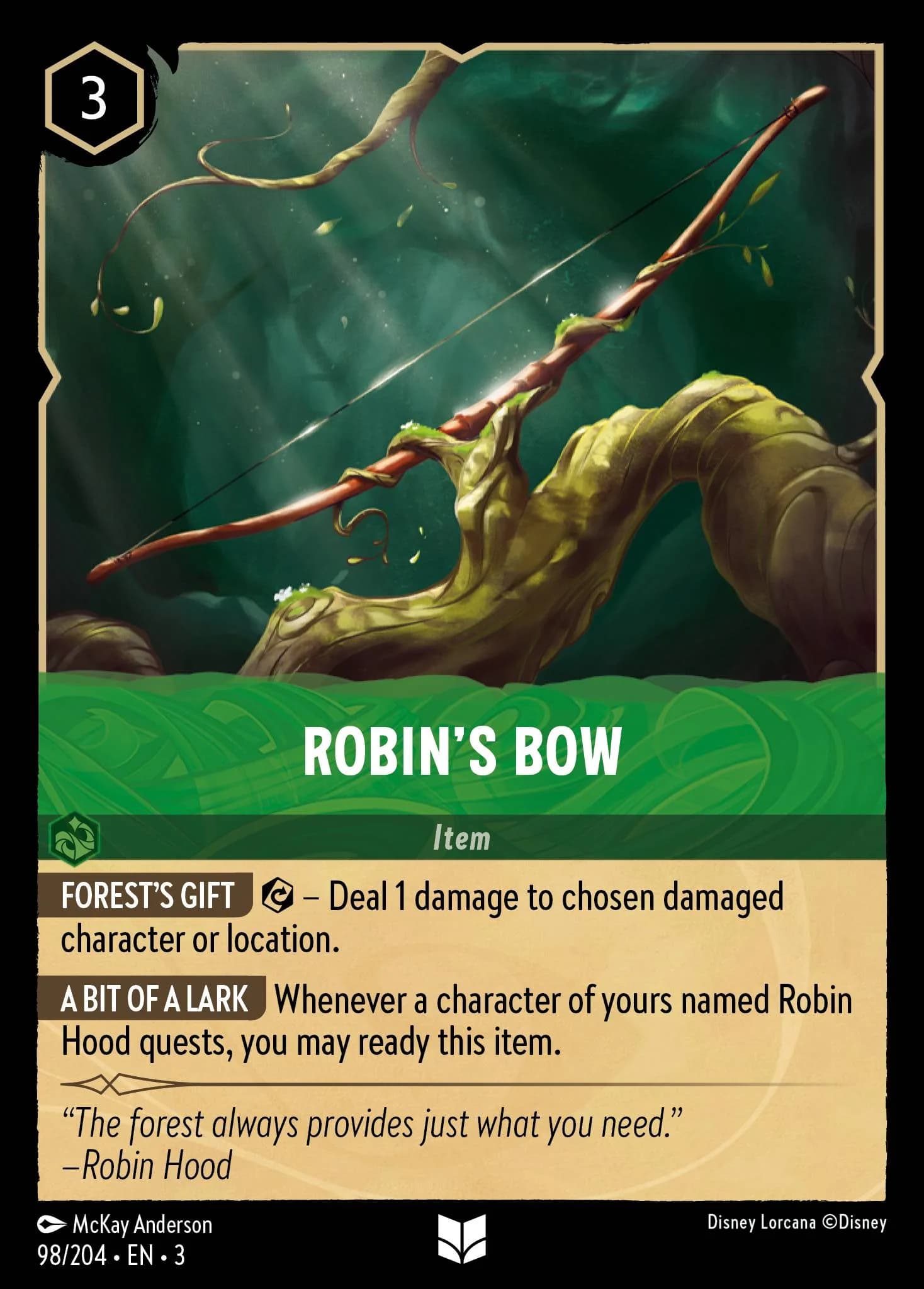 Robin's Bow 98/204 from Into the Inklands