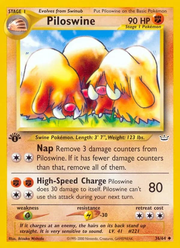 Piloswine 36/64 from Neo Revelation