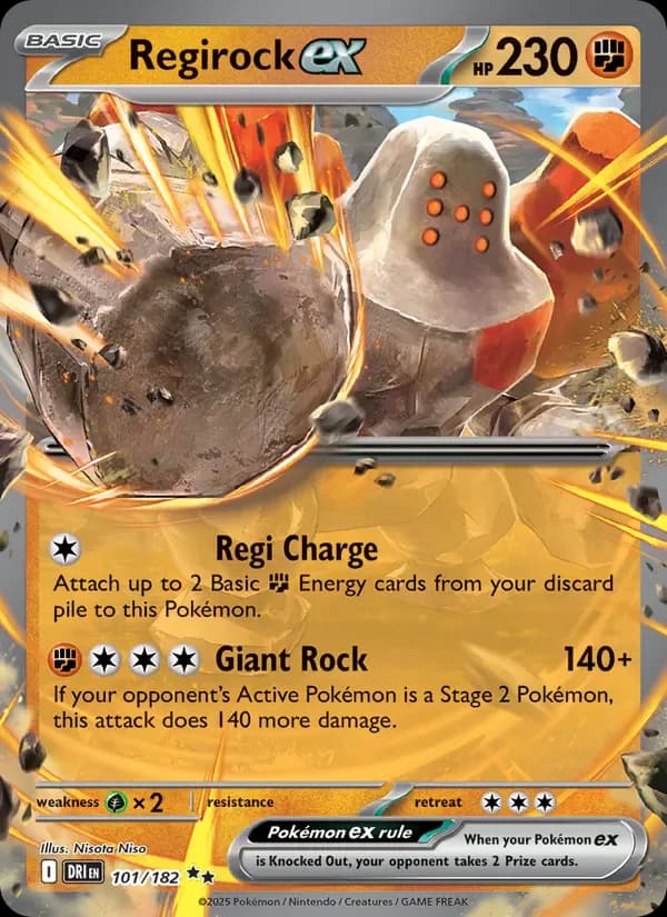 Regirock ex 101/182 from Destined Rivals