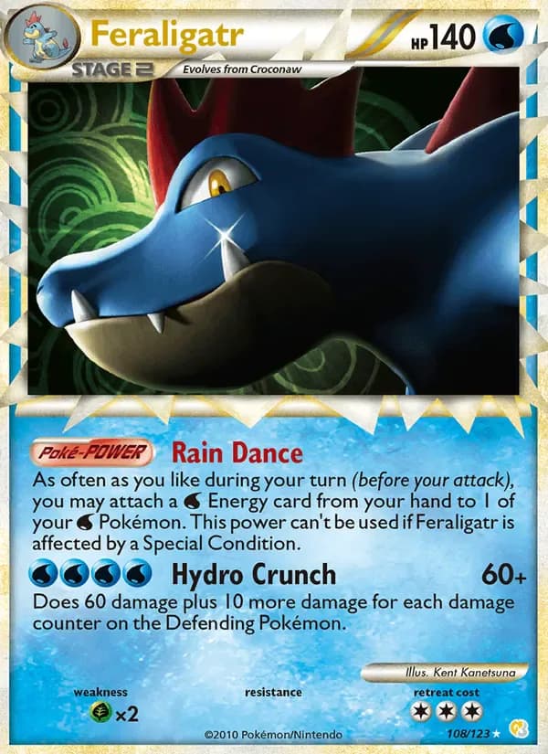 Feraligatr 108/123 from HeartGold & SoulSilver