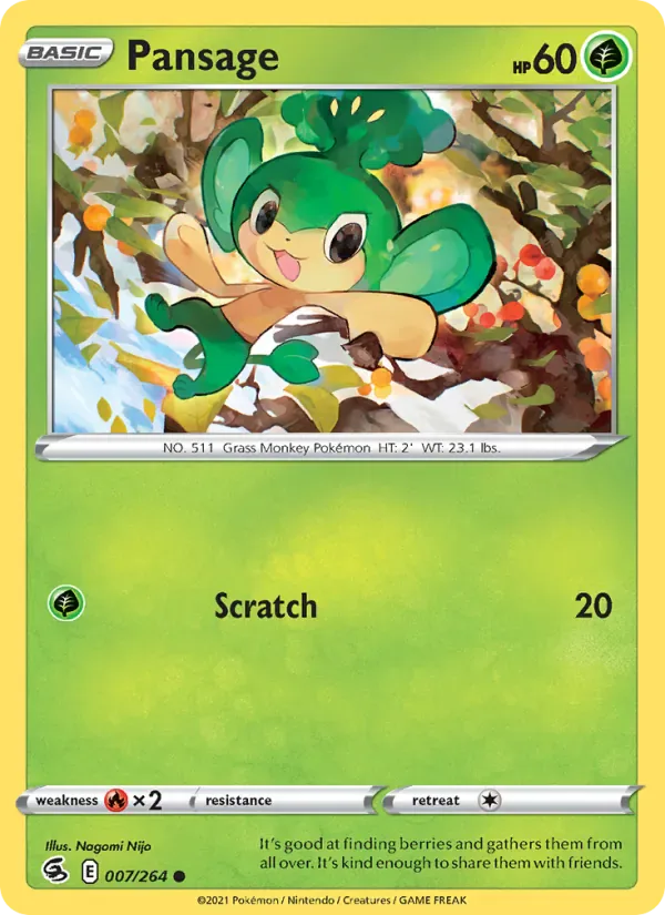 Pansage 7/264 from Fusion Strike