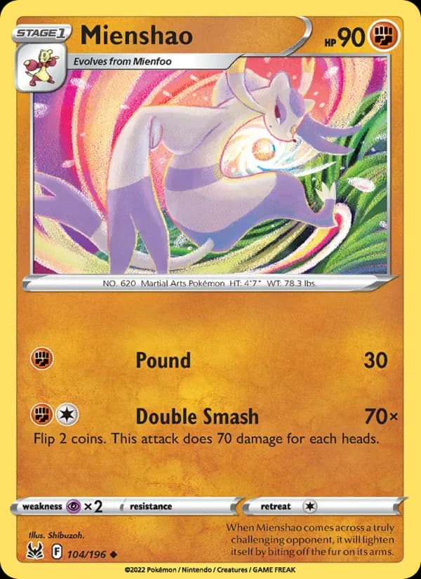 Mienshao 104/196 from Lost Origin