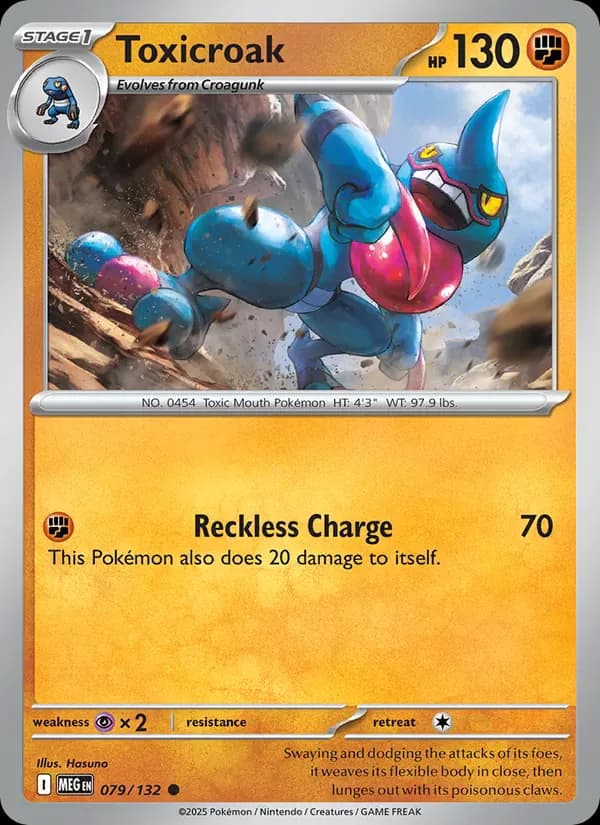 Toxicroak 079/132 from Mega Evolution