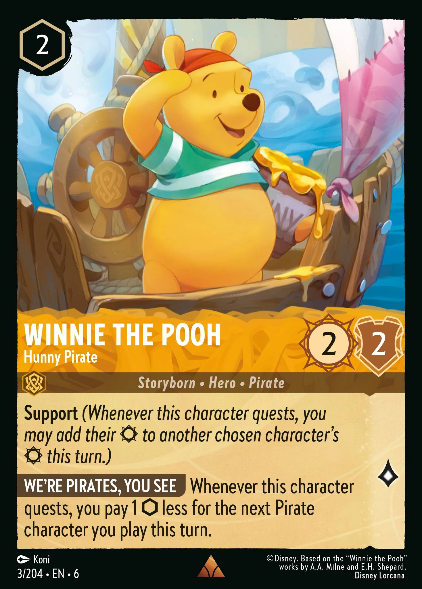 Winnie the Pooh - Hunny Pirate 3/204 from Azurite Sea