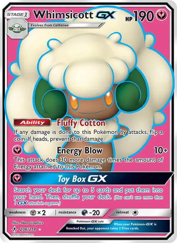 Whimsicott GX 206/214 from Unbroken Bonds
